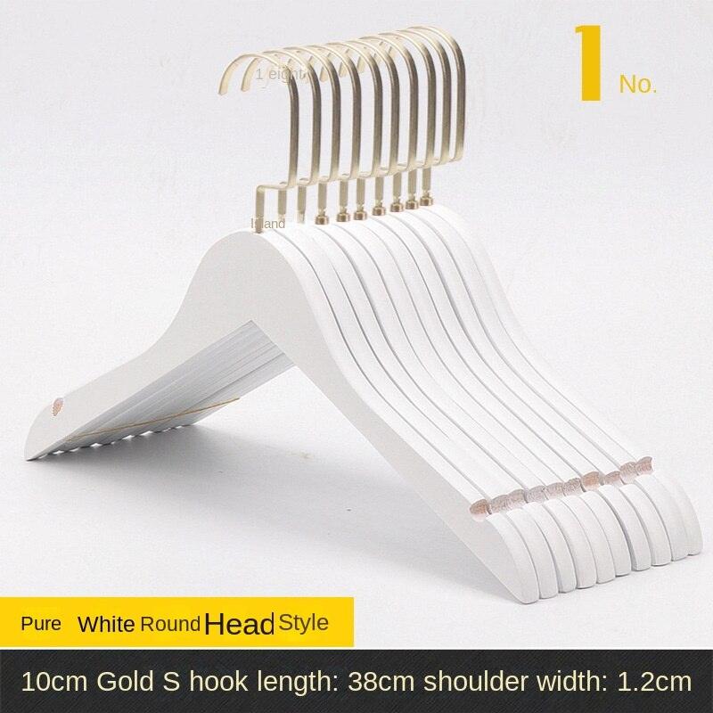 Lisslune | Elegant White Wooden Hanger Set with Gold Hooks for Fashion-Conscious Closet Organization
