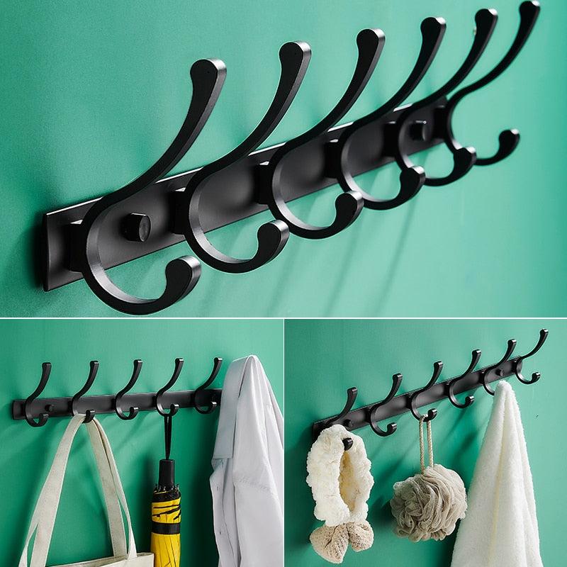Lisslune | Space-saving Aluminum Hook Organizer: Efficient and stylish storage for any room