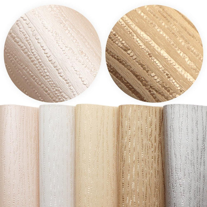 Lisslune | Opulent Pearl Striped Synthetic Leather for Luxury DIY Creations