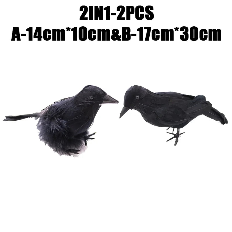 Rynx | Halloween Decoration Simulation Black Crow Raven Bird Repellent Pest Control Pigeon Repellent Garden Decoration Outdoor