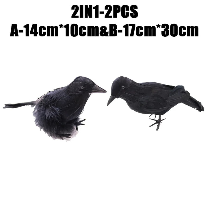 Rynx | Halloween Decoration Simulation Black Crow Raven Bird Repellent Pest Control Pigeon Repellent Garden Decoration Outdoor