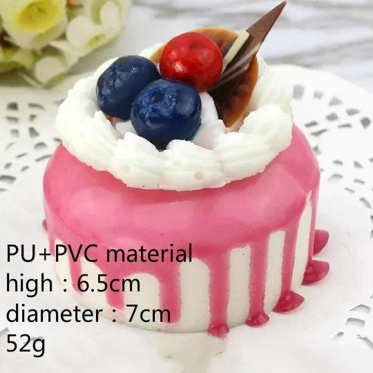 Lisslune | Realistic Faux Fruit Cake Display Model for Home Decor and Photography - 1 Piece Artificial Dessert Prop