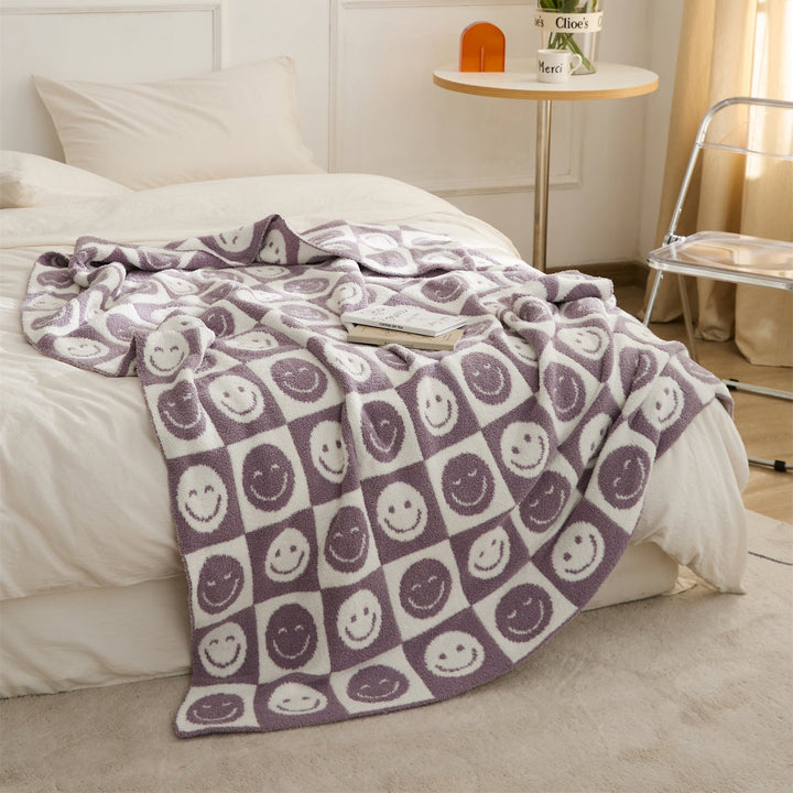 Lisslune | Smiley Checked Blanket