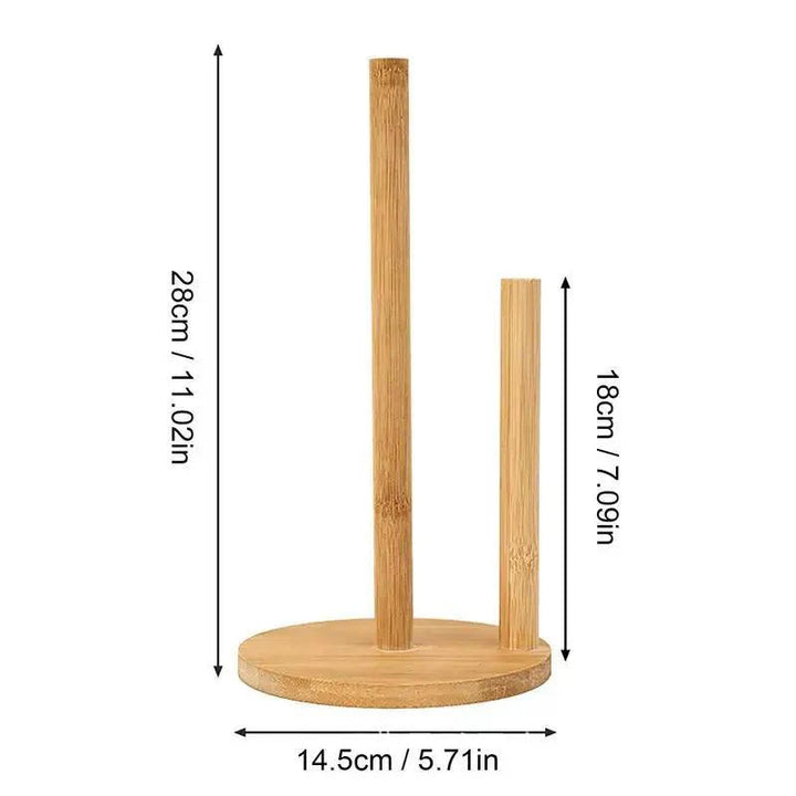 Lisslune | Bamboo Storage Holder for Kitchen and Bathroom - Eco-Friendly Organizer for Paper and Cling Film