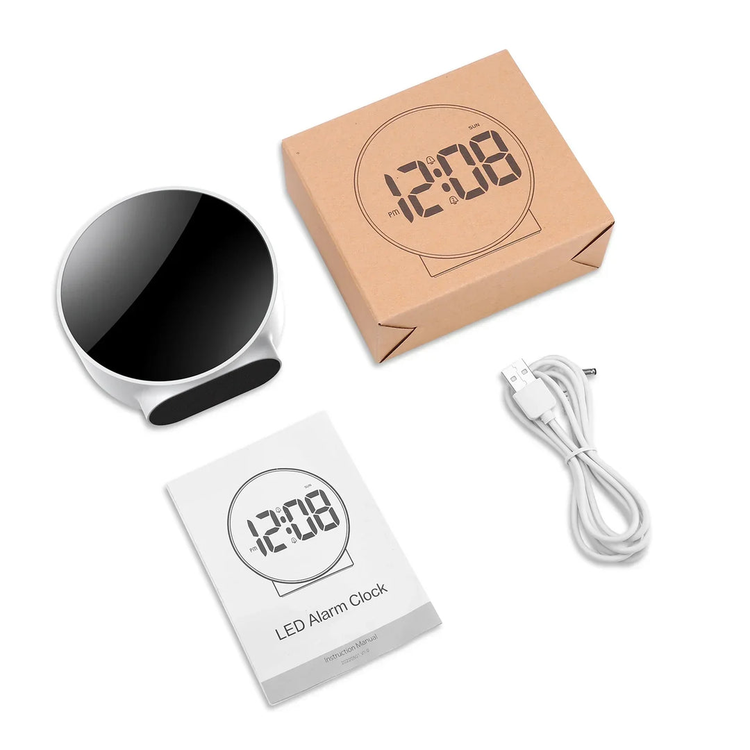 Lisslune | BrightTime – Digital LED Alarm Clock with USB Charging
