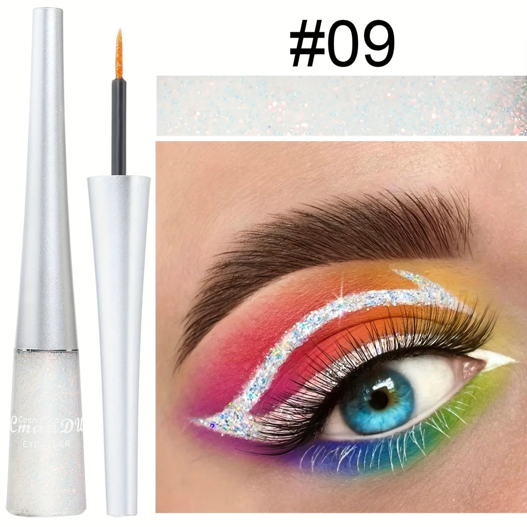 Rynx | Long-lasting liquid eyeliner pencil - shimmer in silver, green & blue | waterproof, smudge-proof makeup