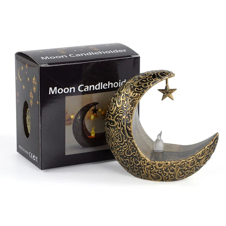 Rynx Eid Mubarak LED Candle Light Moon Star Ornaments 2024 Ramadan Kareem Home Decoration Eid Al Adha Gift Festival Party Supplies