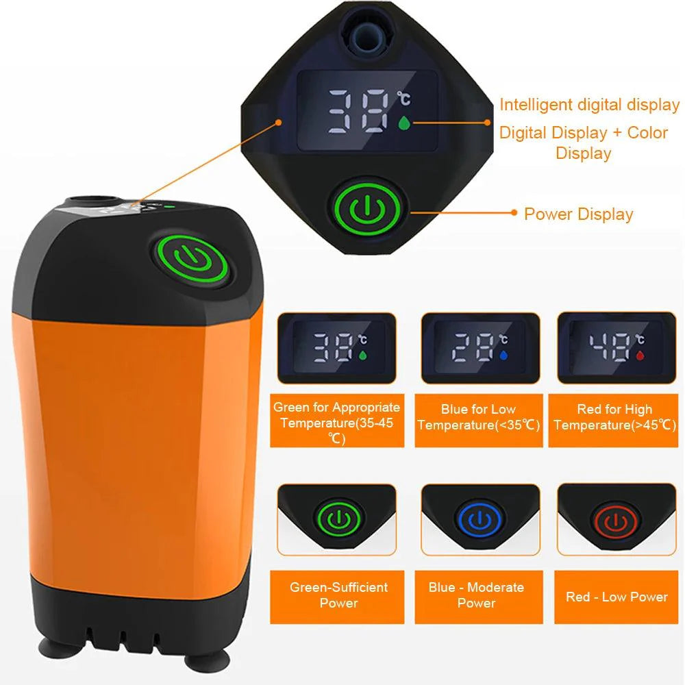 Lisslune | Compact All-Season Digital Temperature Controlled Camping Shower for Adventurers