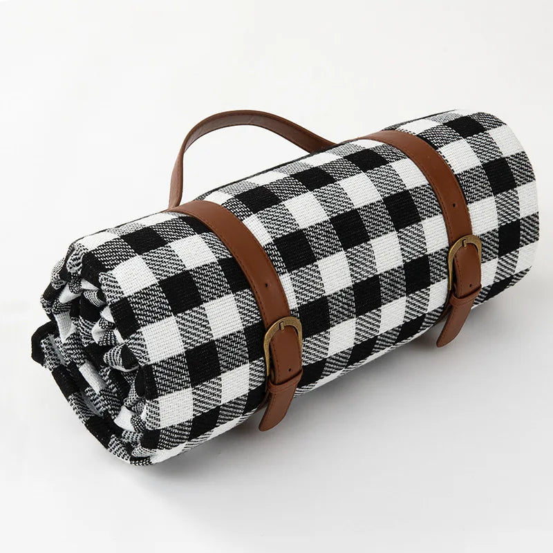 Lisslune | NovaPlaid | Waterproof Foldable Picnic Blanket with Carry Strap