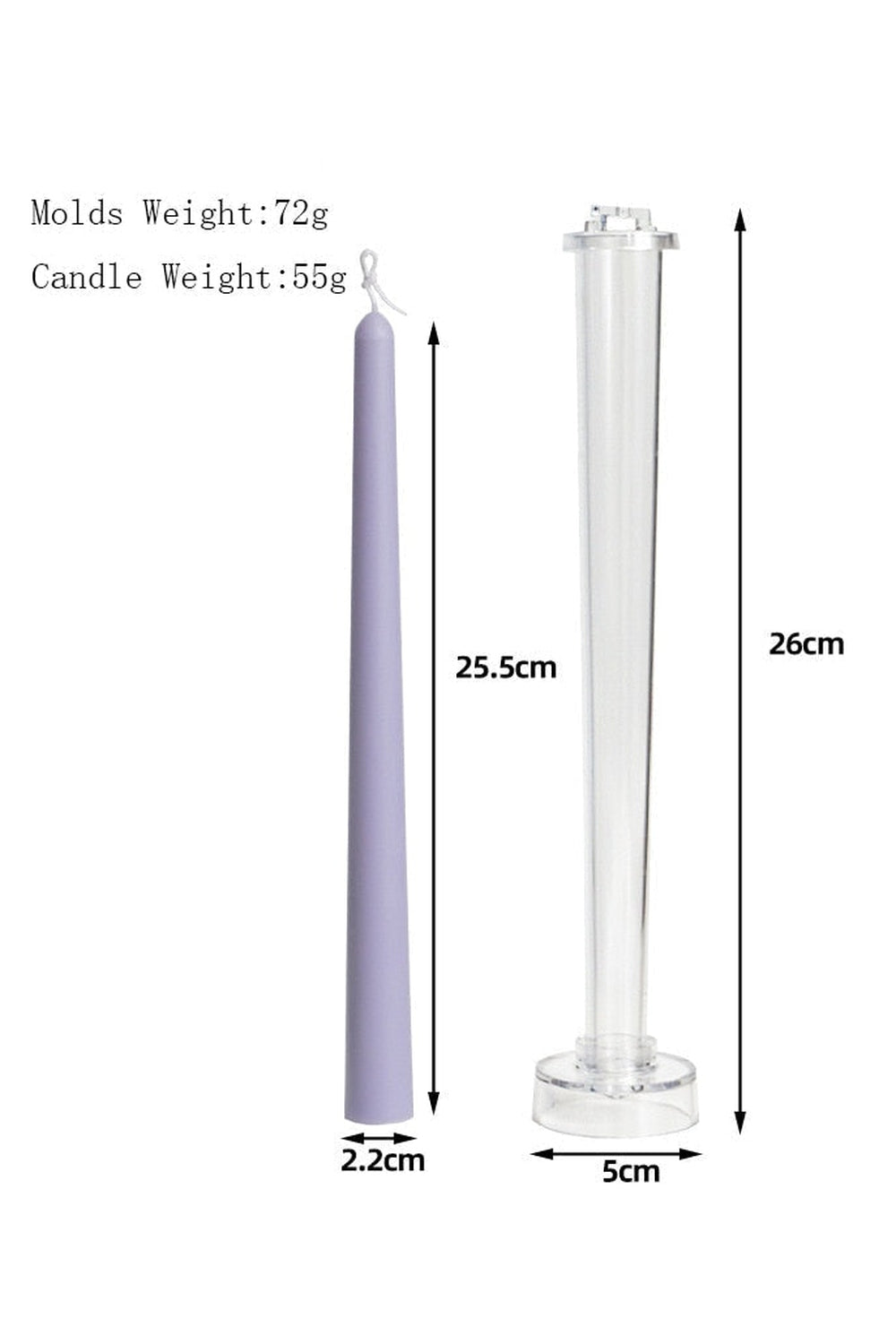 Lisslune | striped pillar candle shape