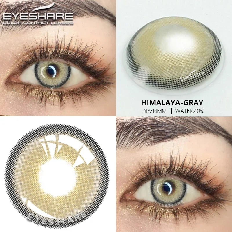 Rynx | 1 Pair Colored Lenses Ocean Colored Contact Lenses Beautiful Pupil Makeup Contact Lens Annual Use Cosmetic Beauty Eye Lenses