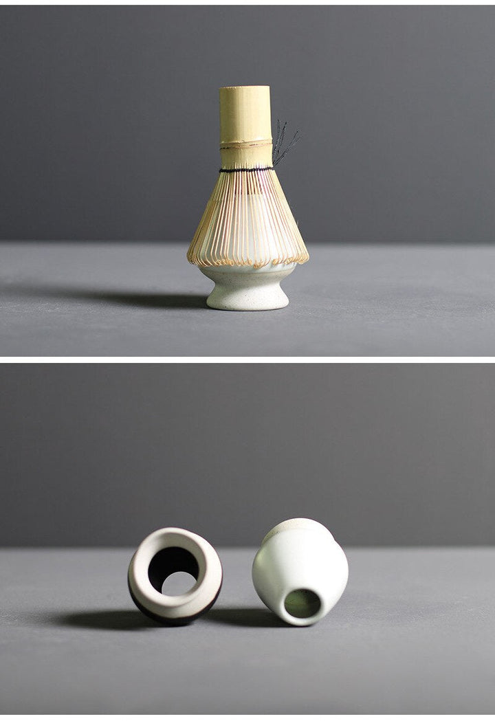 Lisslune | TenchaTime | Complete Matcha Set – Bamboo Whisk & Ceramic Bowl – Authentic Japanese Tea Kit