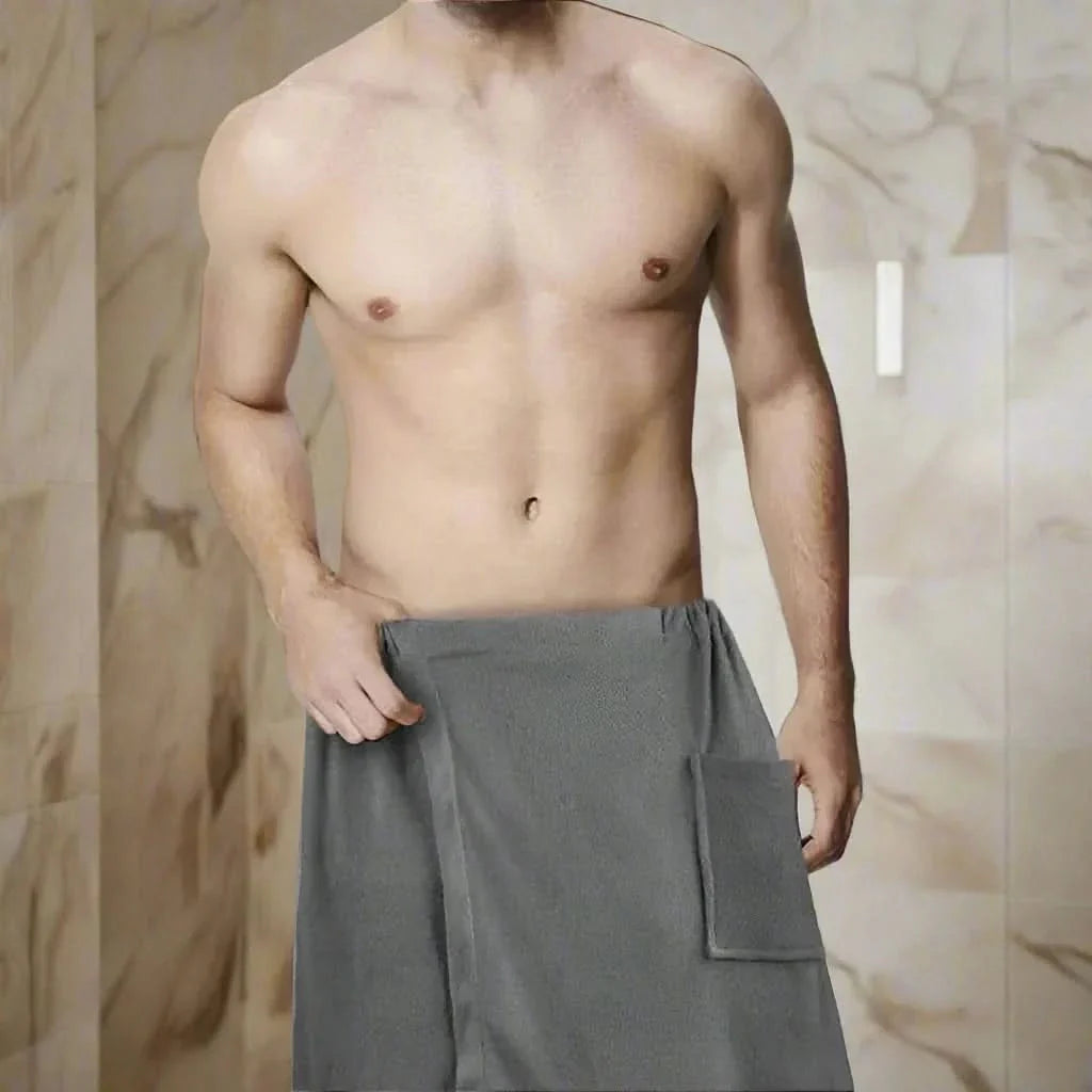 Lisslune | PORTABLE BATH TOWEL ROBE – Soft & versatile bath towel with pockets for sauna, beach & fitness