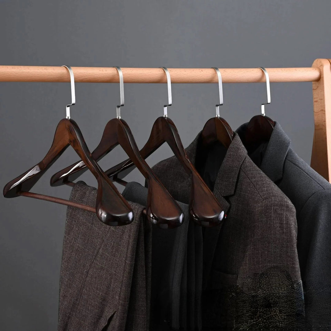 Lisslune | Luxury Wooden Clothes Hangers with Curved Design