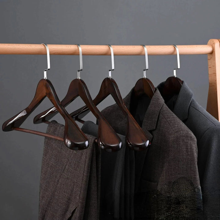 Lisslune | Luxury Wooden Clothes Hangers with Curved Design