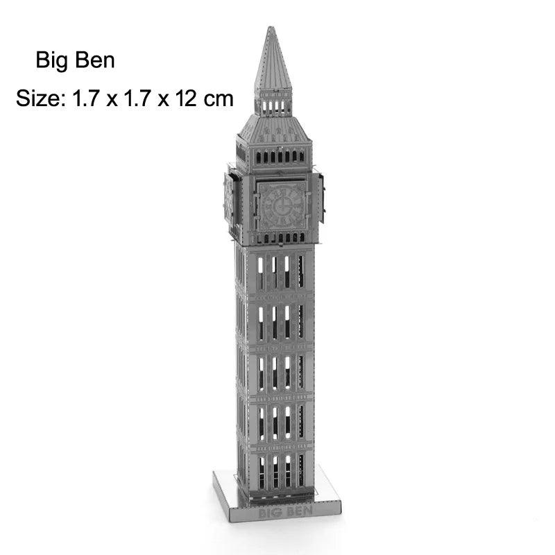 Lisslune | Global Landmark 3D Metal Puzzle Set: Construct and Explore Iconic Structures