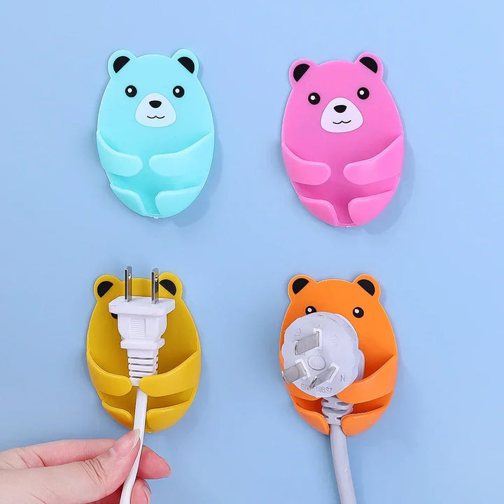 Lisslune | Bear Hug Self-Adhesive Wall Plug Holder