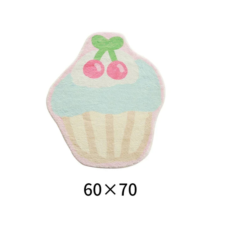 Rynx | Cute Plush Bedroom Rug IG Fashion Girls Elegant Living Room Rugs Modern Cartoon Minimalist Sweet Rug Doormat Kawaii IG Home Decor