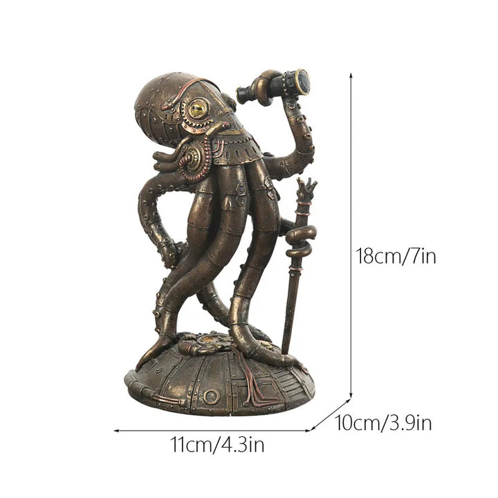 Lisslune | Steampunk Octopus Mechanical Traveler Figurines Home Decors