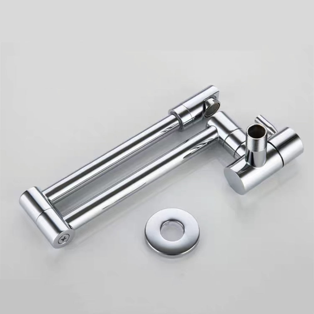 Lisslune | Wall-Mounted Folding Chrome Pot Filler Faucet