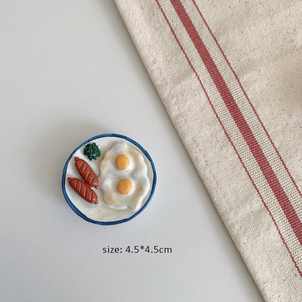 Rynx | Korean in the breakfast refrigerator sticker magnet food Nordic magnetic decoration iron-absorbing stone coffee machine