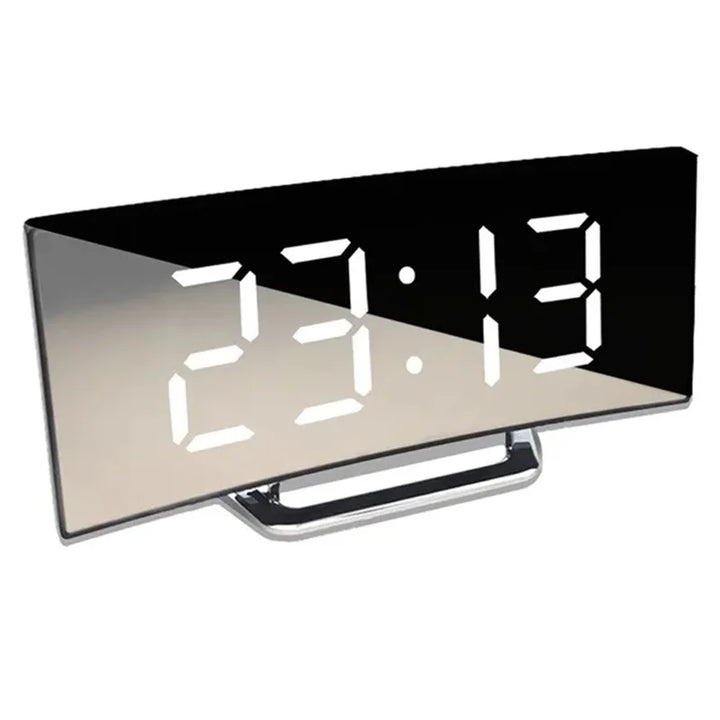 Lisslune | LED curved screen digital alarm clock with USB charging