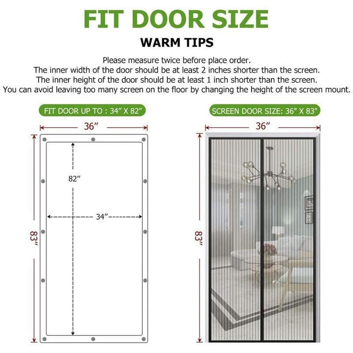 Lisslune | Summer Breeze Magnetic Door Screen - Effortless Insect Protection for Any Room