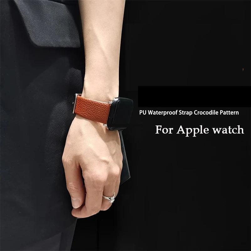 Lisslune | Crumb Glitter Leather Apple Watch Band - Luxe Sparkle Strap