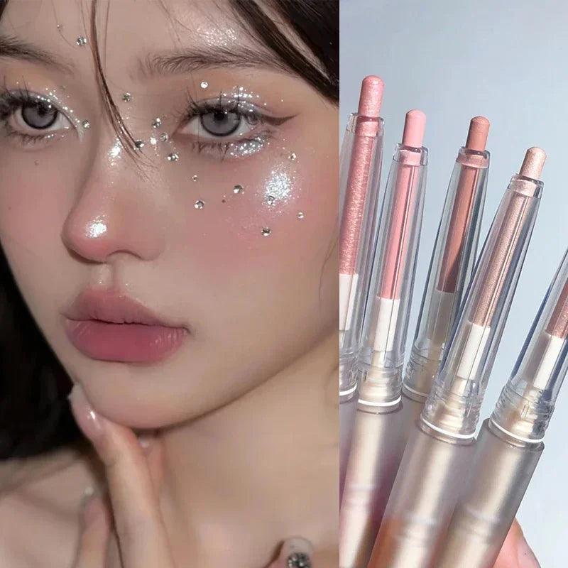 Rynx | Glitter Diamond Lying Silk Eyeshadow Pencil Waterproof Glossy Matte Brightening Silk Eyeshadow Eyeliner Highlighter Pencil Makeup Tool