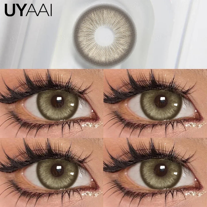 Rynx | Daily colored contact lenses with prescription 1 Daily disposable colored pupils green lenses brown natural lenses pink Colorcon