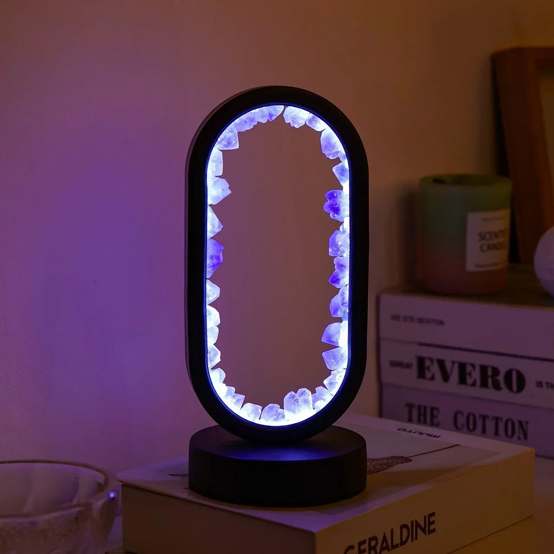 Lisslune | AuraStone | Natural Calming Amethyst Serenity Lamp