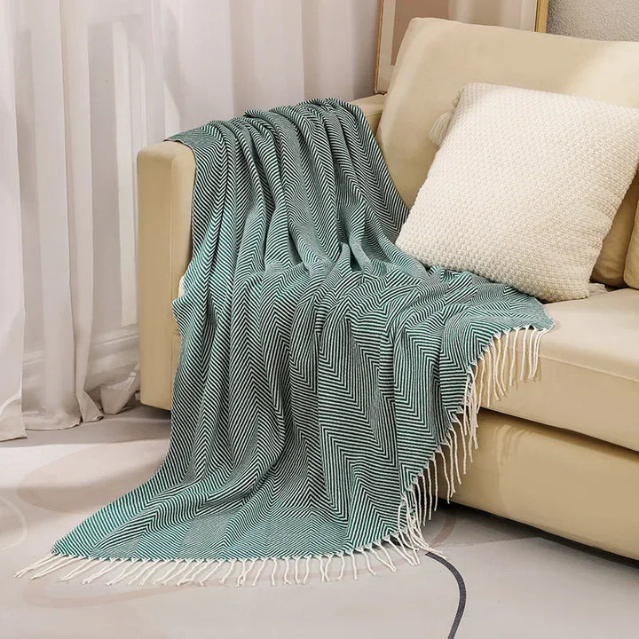 Lisslune | Nordic Stripe Throw Sofa Blanket