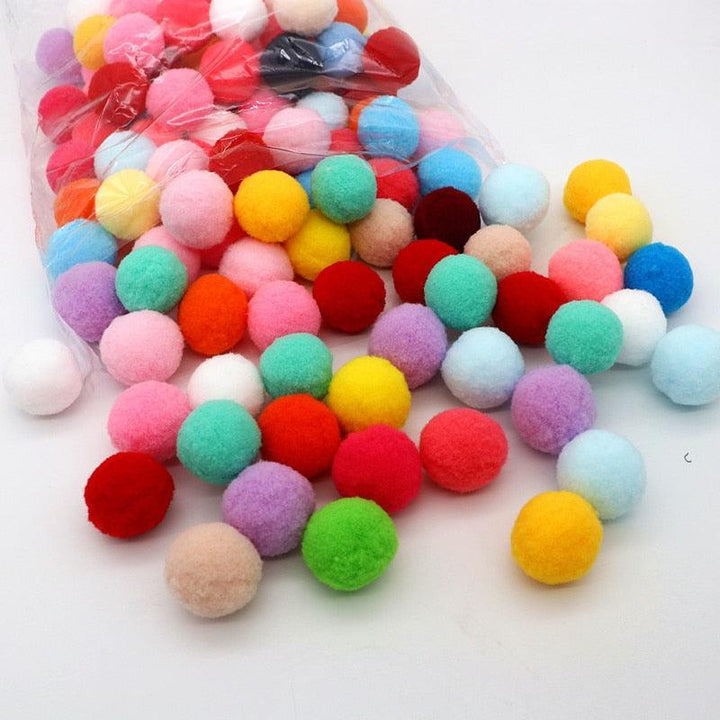 Lisslune | Colorful Spandex Pompom Craft Kit for Creative Projects