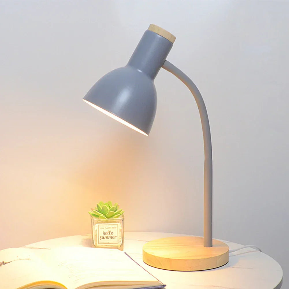 Lisslune | Autumn and Winter Lighting | Nordic Creative Wood Art Iron LED Desk Lamp - Moxie