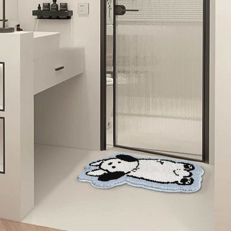 Rynx | Cartoon Puppy Living Room Sofa Rugs Sweet Soft Girls Bedroom Nightstand Rug Blue Plush Wardrobe Coffee Table Rugs