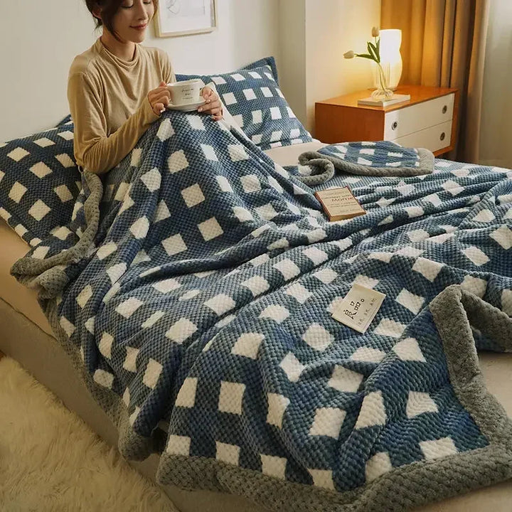 Lisslune | Plaid Knit Blanket