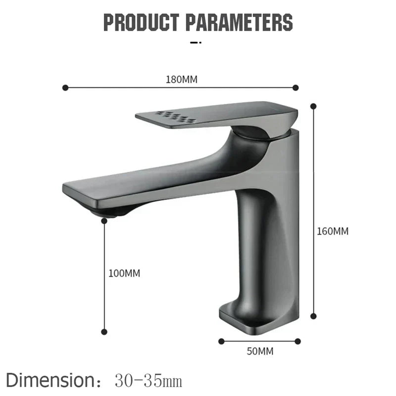 Lisslune | Elegant bathroom faucet - with single lever for timeless comfort