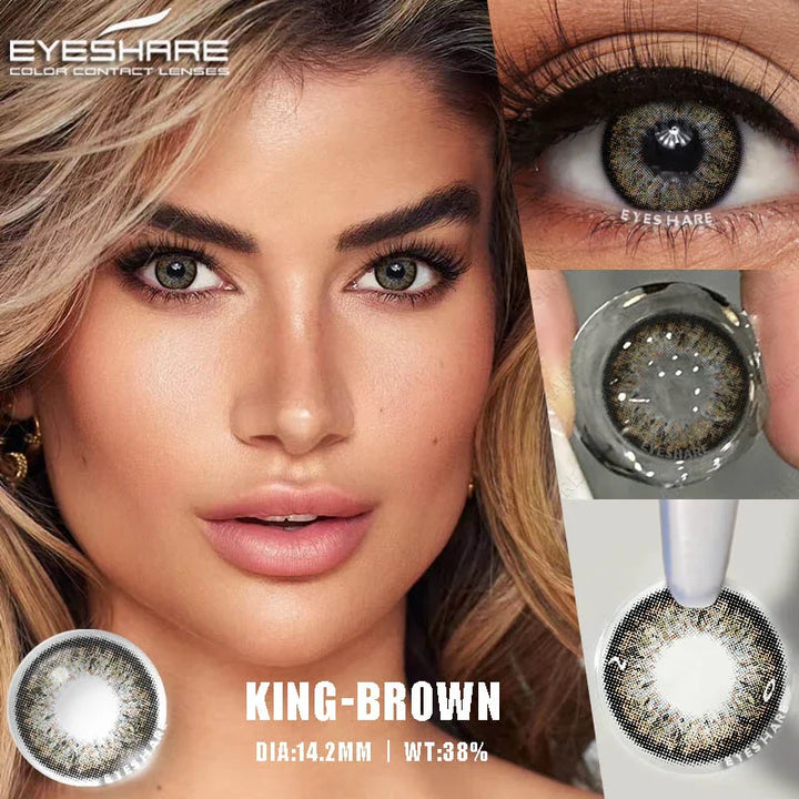 Rynx | 1 Pair Fashion Color Contact Lenses for Eyes Blue Eye Contact Lenses Cosmetic Green Contacts Annual Brown Eye Lens Gray Lenses