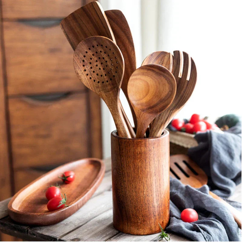 Lisslune | AcaciaLuxe – Versatile Kitchen Set with Natural Elegance