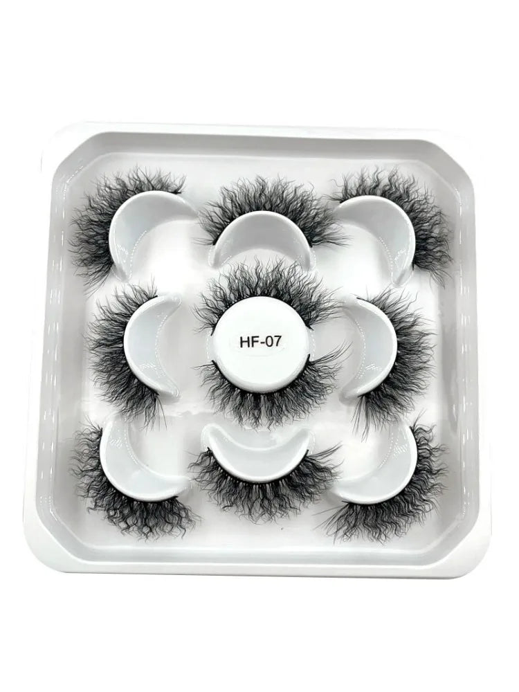 Rynx | New 5D Fluffy Curly Wool Lashes Minke Lashes Soft Natural Realistic Messy End Eye Extension Thick False Eyelashes Hotsale