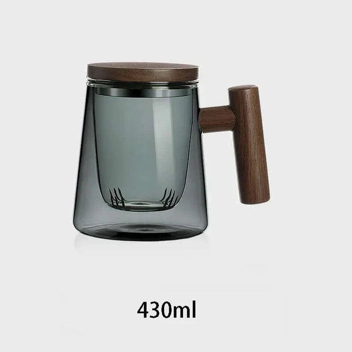 Lisslune | Ultramodern Glass Tea Cup with Filter and Lid