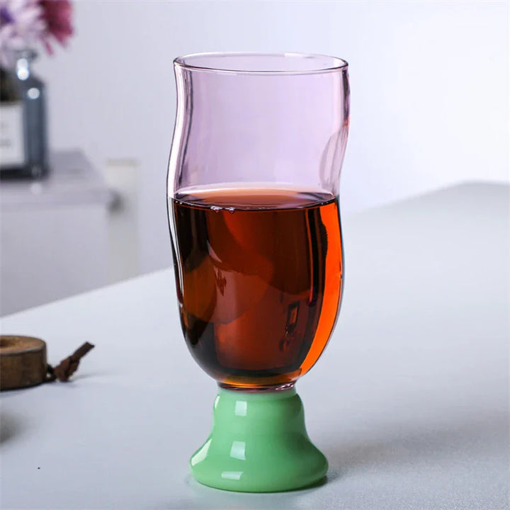 Rynx | Color borosilicate glass cup S curve wave shape heat-resistant glass jug red wine cocktails coffee ice water cup