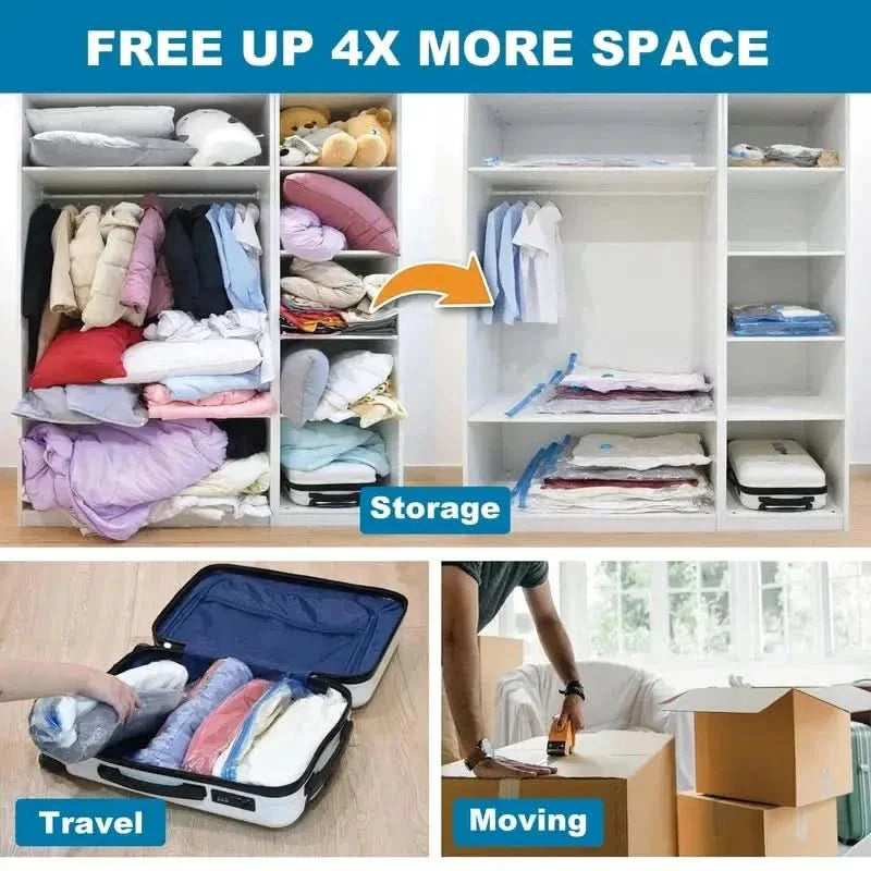 Lisslune | STORAGEPRO VACUUM BAGS – Vacuum compression bags for space-saving storage of clothes & bedding