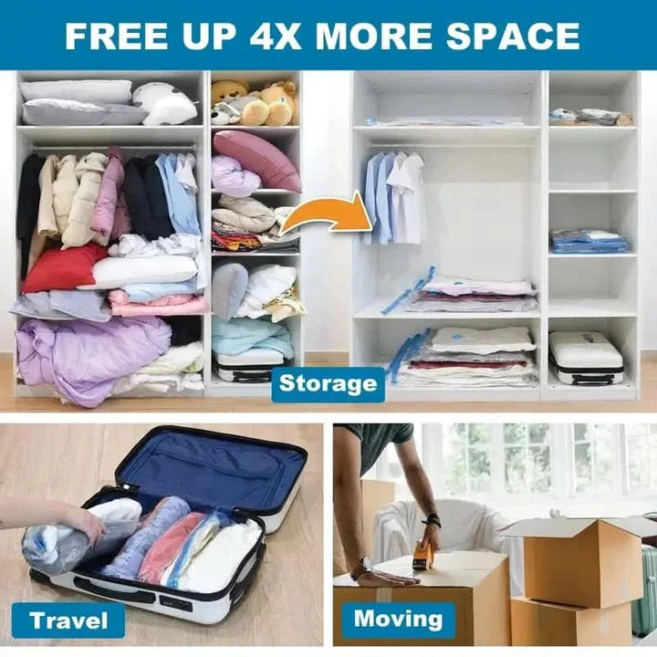Lisslune | STORAGEPRO VACUUM BAGS – Vacuum compression bags for space-saving storage of clothes & bedding