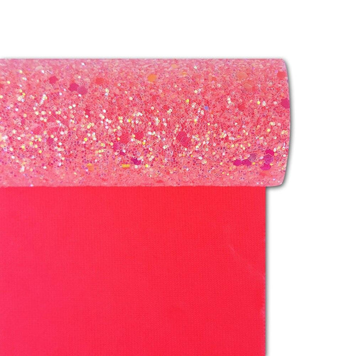 Lisslune | Glamorous Pink Shiny Glitter Fabric Roll for Impressive Handbags and Accessories
