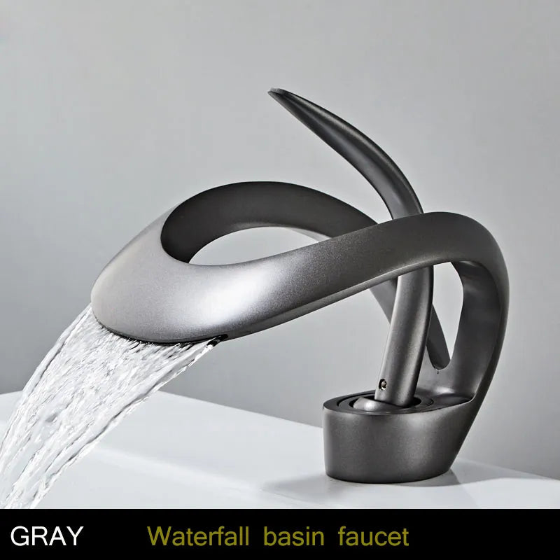 Lisslune | Modern Creative Brass Waterfall Design Faucet