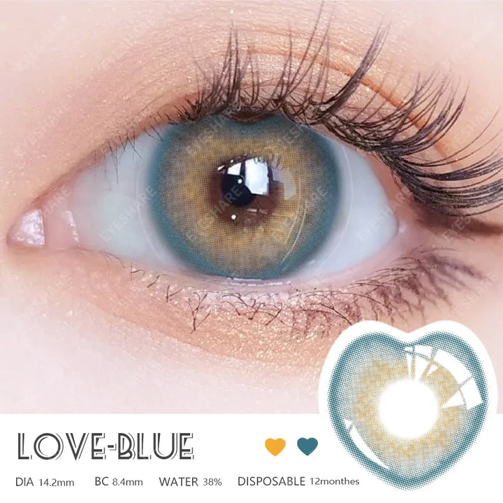 Rynx | 1 Pair Colored Contact Lenses for Eyes Cosplay Lenses for Eyes Blue Contact Lenses Fashion Brown Eye Lens Beauty Makeup