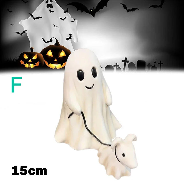 Rynx | Halloween Middle Finger Ghost Decoration Cute Ghost Statue For Home Fireplace Decor Smooth Surface Enhance Festive Atmosphere