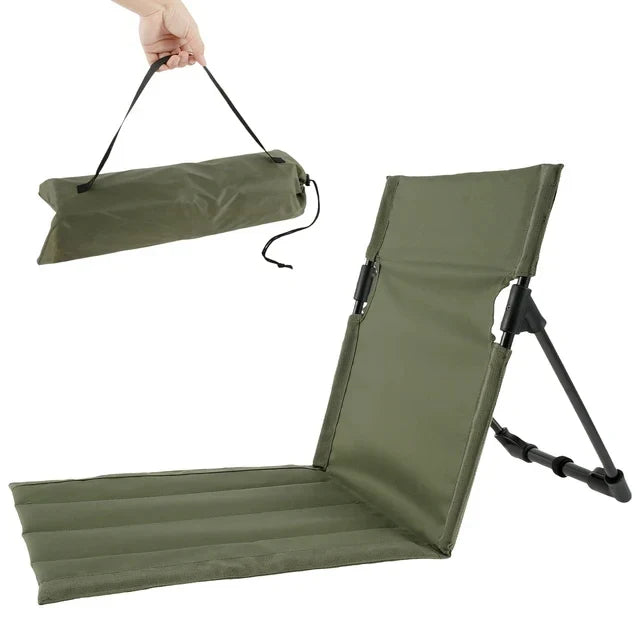 Rynx | Outdoor Camping Folding Chair Portable Foldable Camping Chair Lounger with Backrest Cushion for Fishing Grilling Beach Picnic