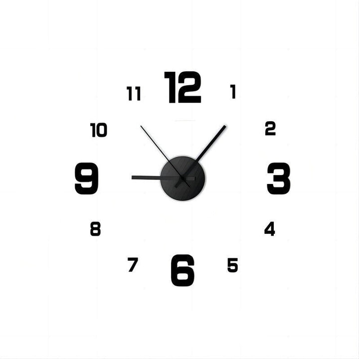 Lisslune | Frameless 3D Wall Clock + Number Wall Stickers